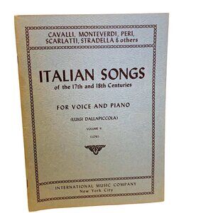 Italian Songs of the 17th and 18th Centuries for Voice and Piano, Volume II LOW